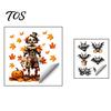 Holiday Atmosphere Wall Adhesives 2PCS Halloween Stickers, Cartoon Ghost And Pumpkin Pattern Decals, Decorative Stickers for Glass Tiles Waterproof