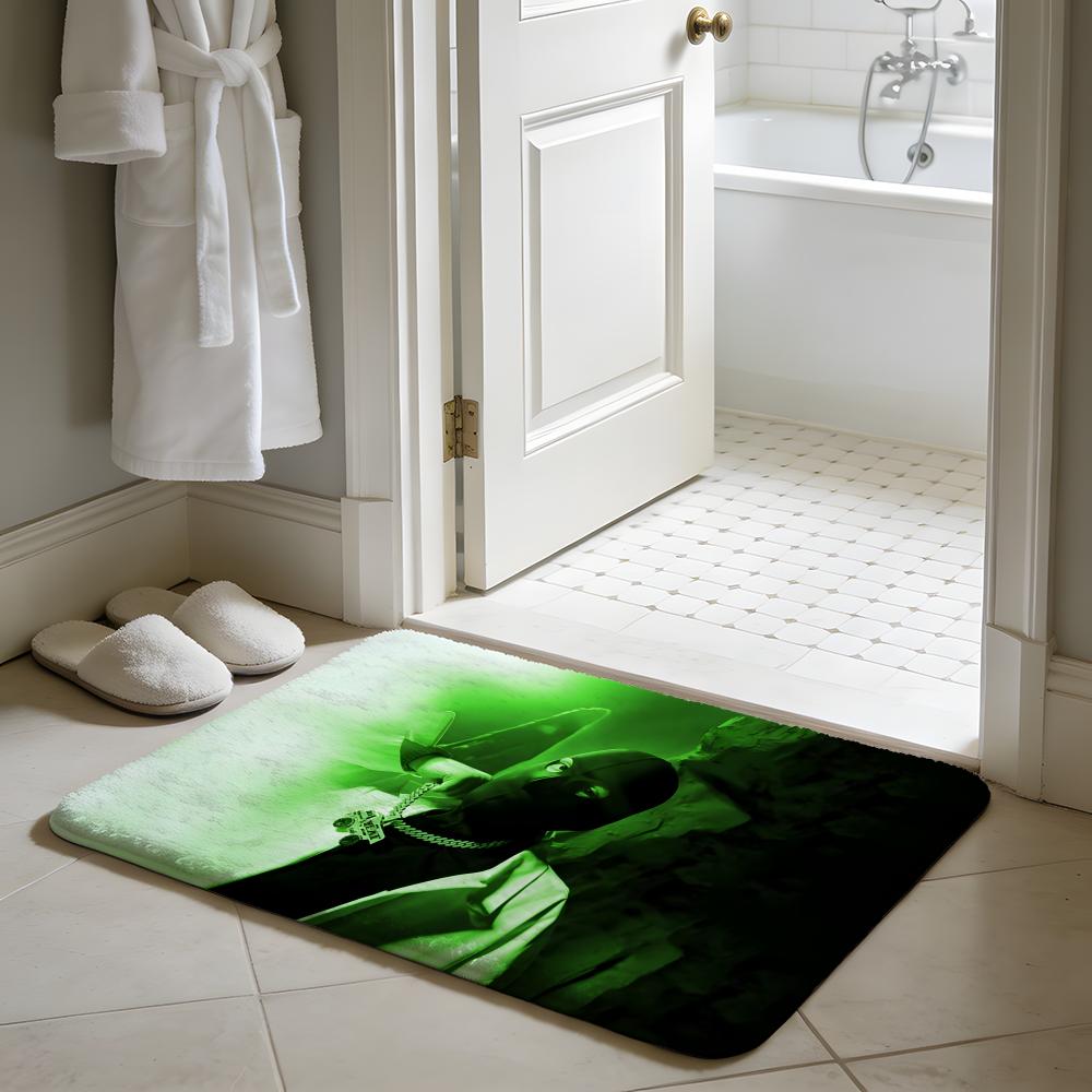 Singer YYeat Lyfestyle Floor Mat Soft Flannel Absorbent Mat Non-Slip Rug Home Bedroom Bathroom