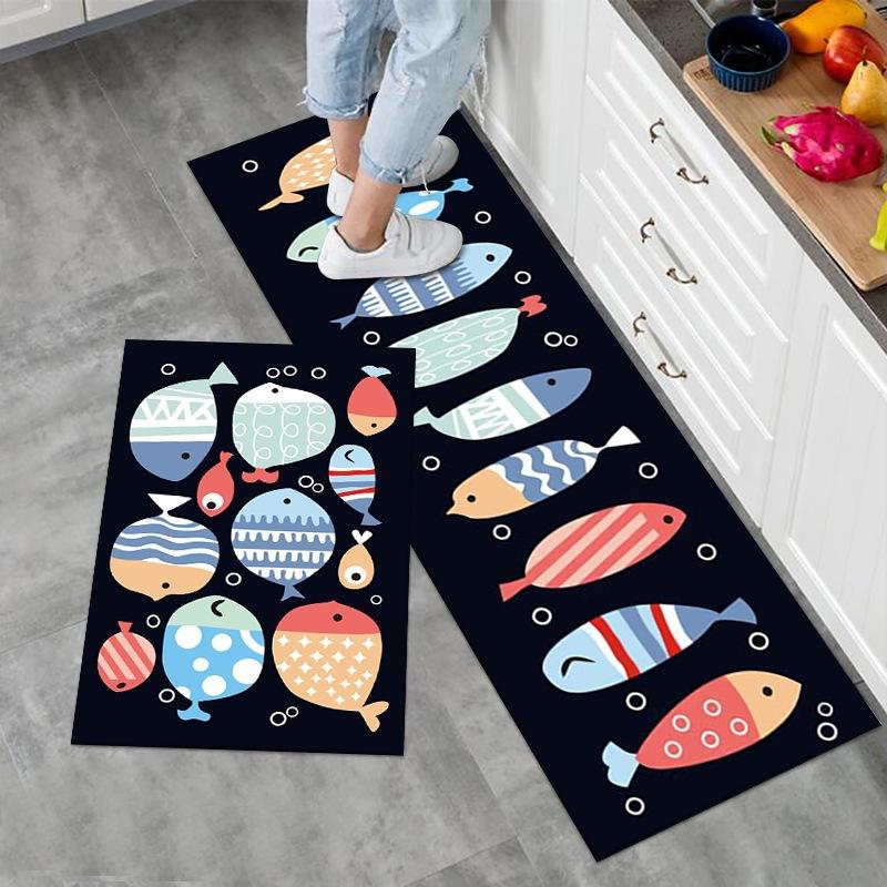 Коврики для кухни с милым рисунком котенка: Нескользящий, прочный и удобный ковер для дома, офиса и ванной комнаты