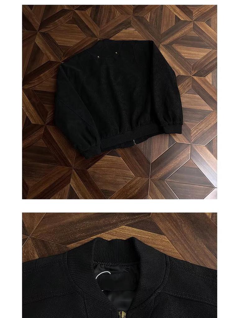 Унисекс Harrington Jacket в американском ретро стиле Осень/Зима 2025 - Выцветшая модная свободная посадка для повседневной носки весной/осенью