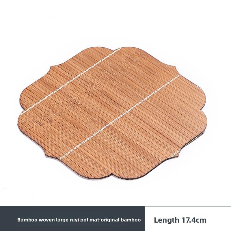 Ретро бамбуковая подставка, термоизоляционная подкладка, подставка для чайника из фиолетового песка, китайский стиль дзен классическая чайная церемония, набор для чая кунг-фу