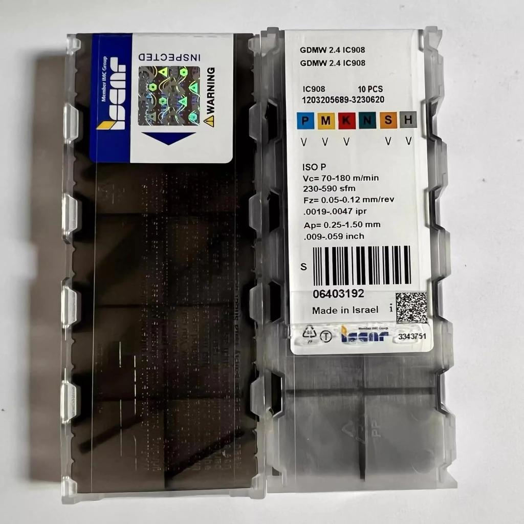 ISCAR / GDMW2.4 IC908 /Industrial Indexable Carbide Inserts 10 PCS