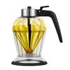 Diamond Shaped Glass Honey Dispenser 200ml Kitchen Tool New Sauce Dispensers  Vinegar