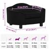 Dog Sofa Black 67x47x36 cm Plush