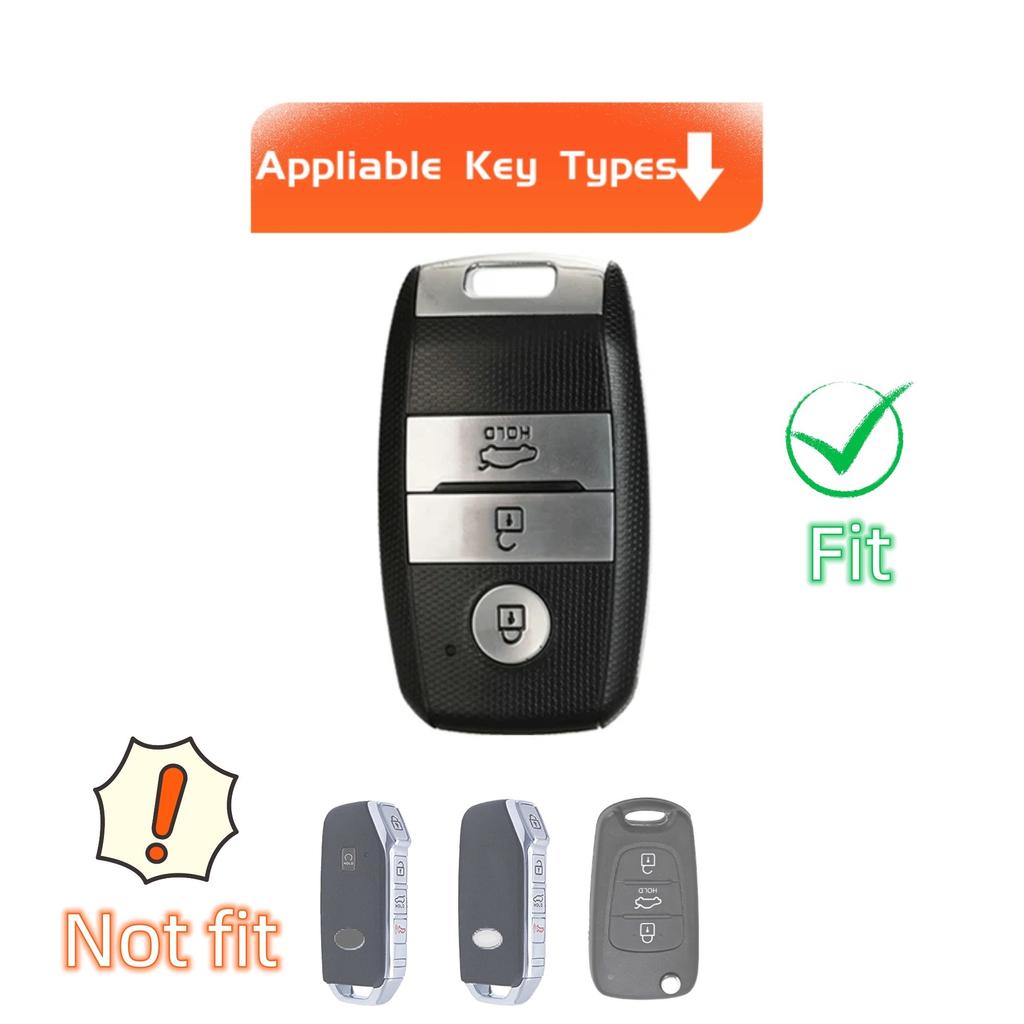 Key Fob Cover with Key Chain for Hyundai Kia Sorento Sportage Rio Carnival Picanto Ceed I20 I30 QL GT Car Accessories