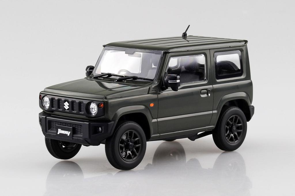Aoshima Bunka Kyozai Rakupura Серия Snap Car JB64 Jimny 2018 Цвет «Лесной Зеленый» Пластиковый Модельный Набор ООО. 1/24 №03-JG Предварительно окрашенный (Автомобиль)
