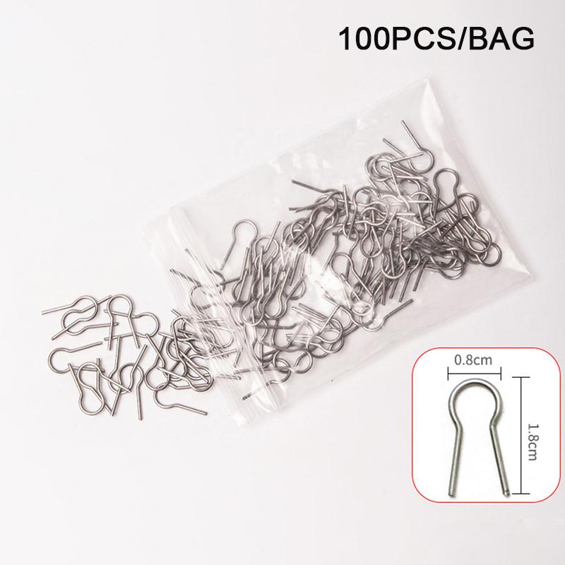 50/100PCS Hanging Firing Hook Jump Rings Pottery Ornament High Temperature Resistance Tungsten Wire Hanger Pottery Hanging Ring