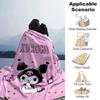 Kuromi'S Balloon Adventure Flannel Blanket Super Soft Warm Cozy Blanket For Sofa Bed Office Travel Allseason Home Decor Gift
