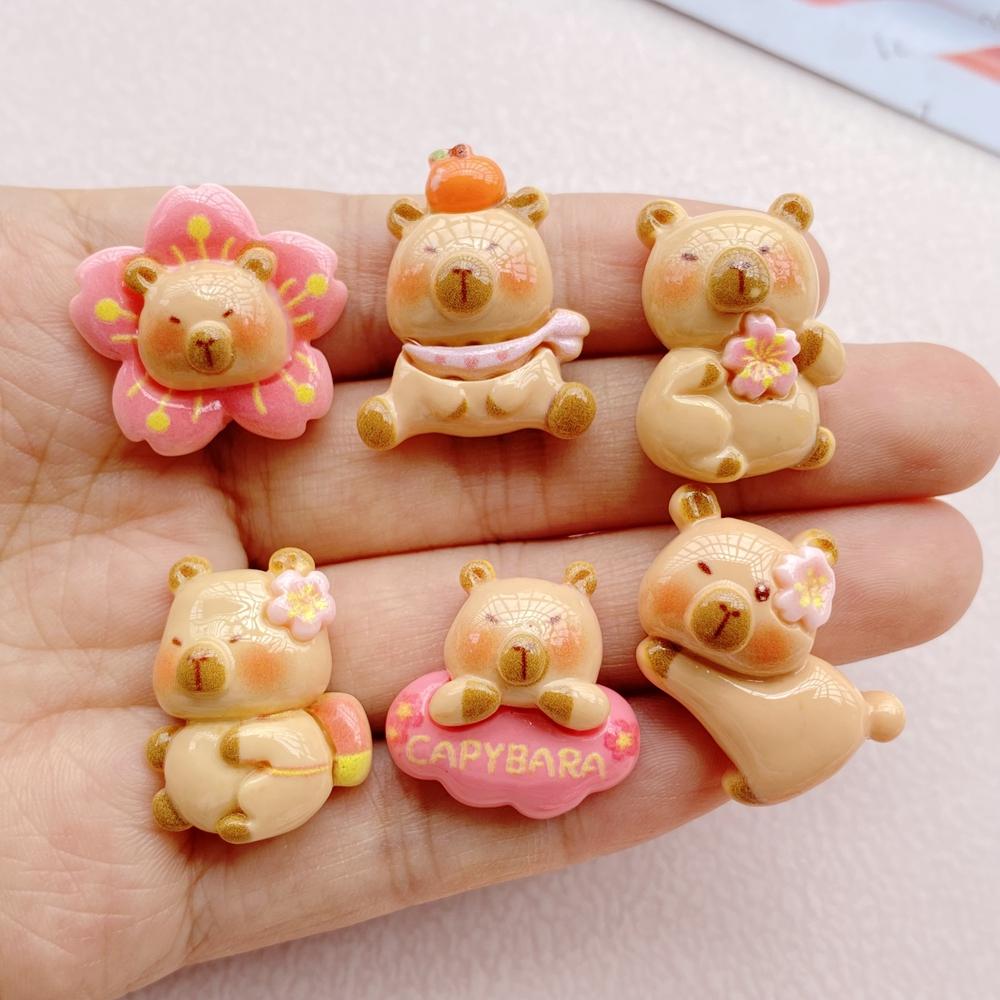 Новые модели Серия красочных мультяшных медведей Смола Скрапбукинг DIY Ювелирные изделия Заколка для волос Головной убор Украшение Поделки