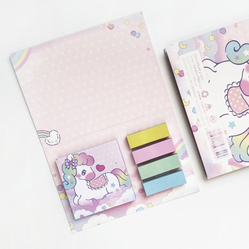 325 Sheets Mat Offset Paper Memo Pad Starry Night Paint Rainbow Cherry Flower Sticky Note Notebook Stickers Office School