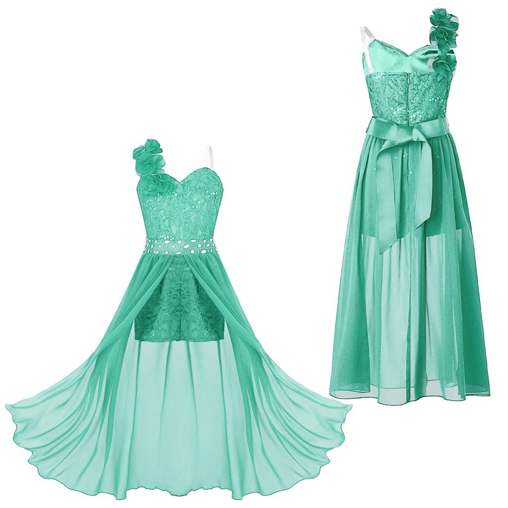 Детское платье с цветочным узором для девочек, комбинезон без рукавов со стразами, свадебное, банкетное, бальное платье макси, танцевальная одежда