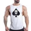 Four Seasons Adult Men'S Fitness Outdoor Crew Neck Vest Spades A Pattern 2d Printed Breathable Quick Drying Sleeveless Shirt