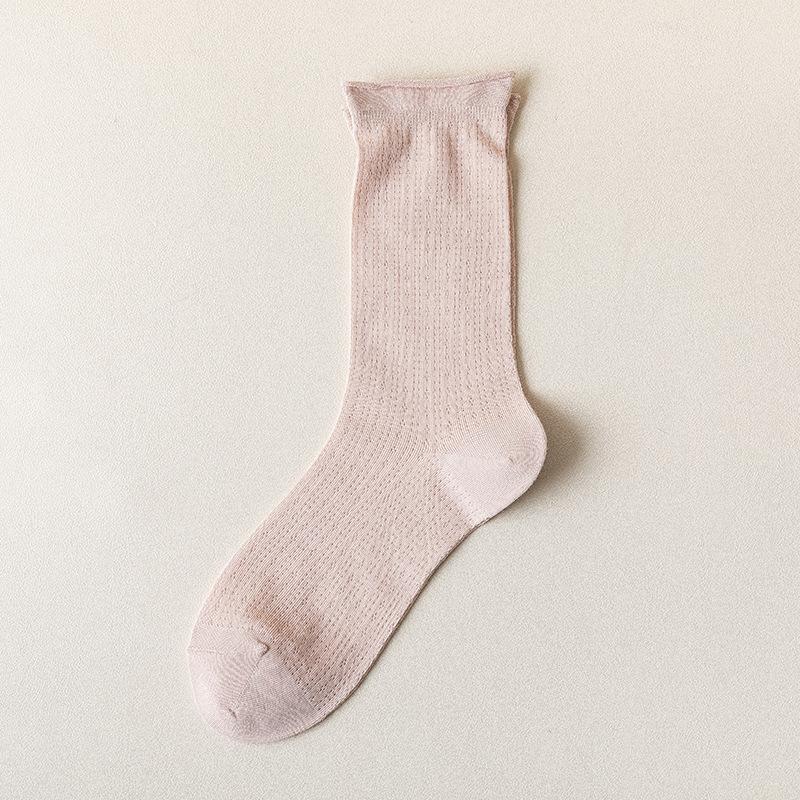 5 пар/комплект женские носки весна-лето Harajuku однотонные носки женские хлопковые дышащие носки средней длины Calcetines Mujer новые