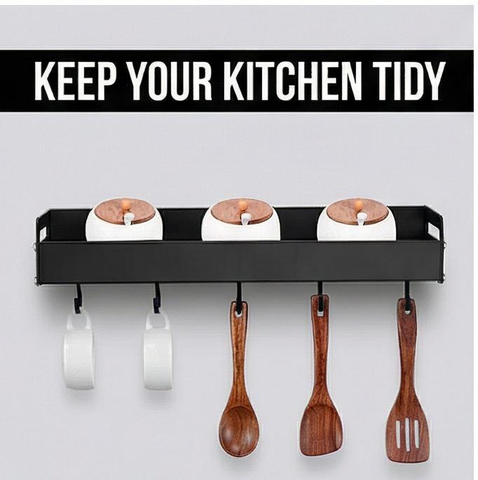 Индивидуальная настенная кухонная полка для хранения, конструкция без сверления, многоуровневая алюминиевая полка-сушилка для посуды и специй