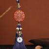 New Car Pendant Peach Wood Safety In And Out Ornament Double-sided Carving Tassel Decorations Men's Car Interior Accessories