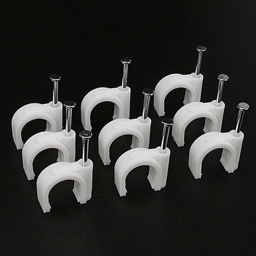 100pcs U Shape Cable Clips Clamp Line Buckle Durable Wire Management Home