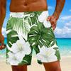 Men's Fashion Hawaiian Print Elastic-Waisted Casual Yoga Pants Beach Shorts
