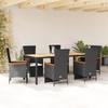 VidaXL Garden Lounge Set with Cushions 13 Pcs, Patio Sofas, Patio Furniture Set, Outdoor Furniture, Black 3257161
