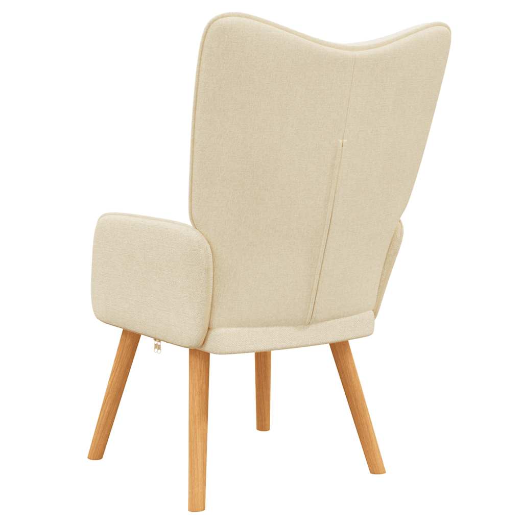 Cream Fabric Relaxation Armchair