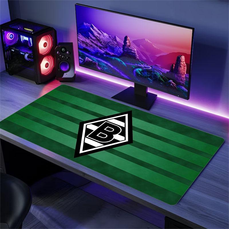 Borussia Monchengladbach Mouse Pad, Large Gaming Desk Mat, Non-slip XXL Mousepad for Laptop & Tablet, Mini PC Playmat with Stitched Edges