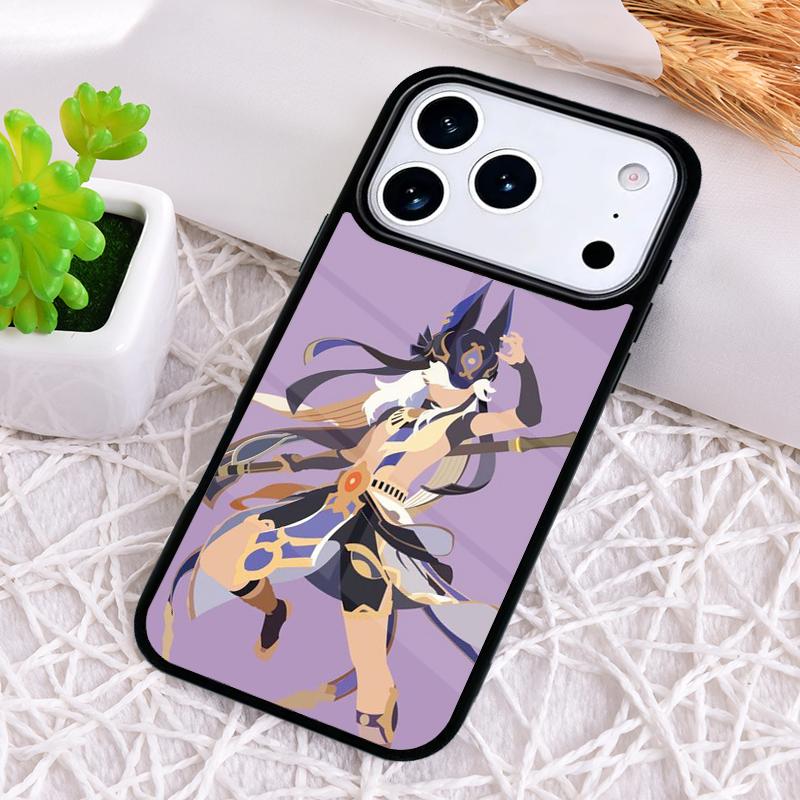 Genshin Impact Cyno Bumper Phone Case for iPhone 17 Air 16 15 11 12 14 13 Pro Max Shockproof Cover