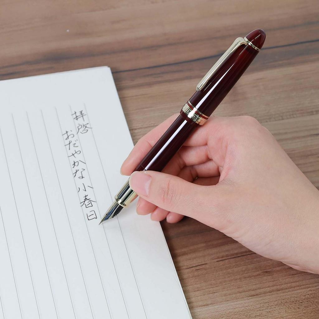 SAILOR Profit Casual L Stable Gold Trim Fountain Pen Clear Red Japanese Fine Nib 11-0825-230