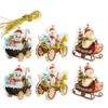 6Pcs Creative Christmas Decoration Pendant Santa Christmas Tree Hanging Ornament  Garden