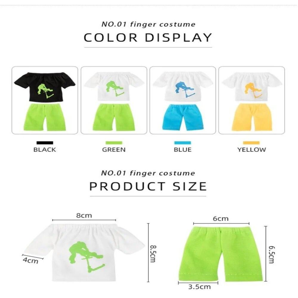 Мини-самокат для пальцев, скейтборд для маленьких пальцев, штаны и обувь, комплект одежды со штанами и обувью, скейтборд для маленьких пальцев