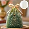 Рождественский подарочный пакет Форма для свечи из силикона Рождественская елка Снежинка Рельеф Рождественский подарочный пакет Карман Форма для смолы гипса Формы для рукоделия