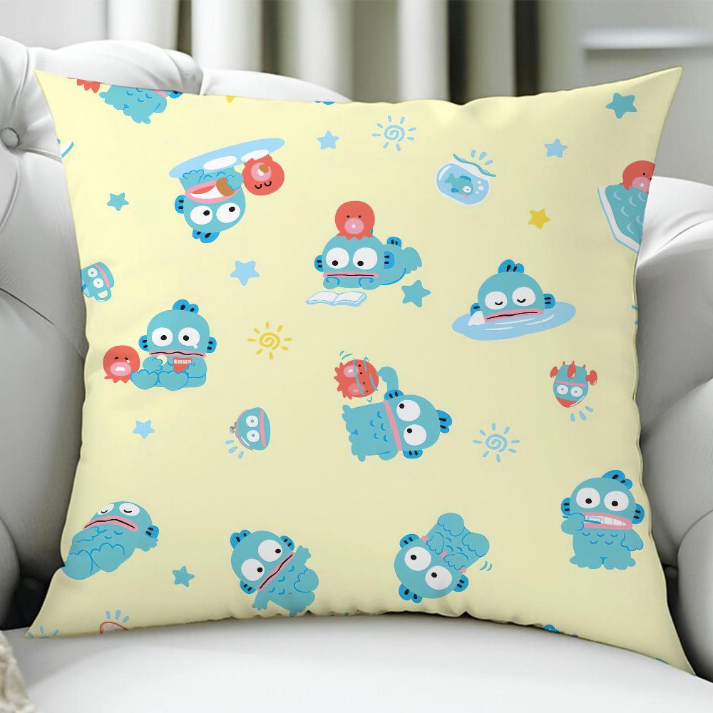 Funny Cute Hangyodon cushion cover Birthday Anniversary Gifts Double Sided Printed Zipper Cushion Cover Soft Skin Bedding