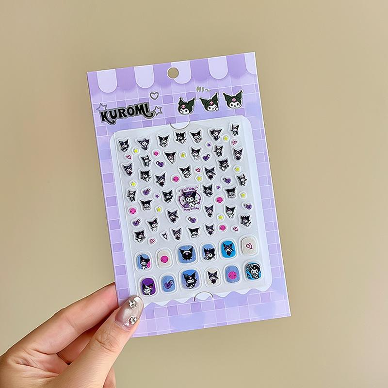 Sanrio Мультяшные Милые Детские Наклейки на Ногти Наклейка на Ноготь Девочка DIY Наклейка Стойкая Декоративная Наклейка