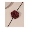 Чокер с бордовой розой