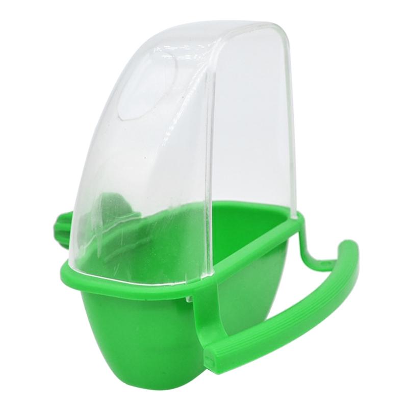 Parakeet Food Dispenser No Mess Plastic Parrot Feeder with Perch Cage Accessories for Small Bird Cockatiel Finch