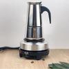 Stainless Steel Coffee Pot Espresso Mocha Pot With Small Electric Stove Portable Household Coffee Utensil Set