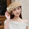 New 100% ultra-fine raffia lampshade straw hat female sunshade sunscreen breathable seaside versatile bucket hat basin hat