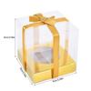 12pcs Transparent Cake Box Cupcak Dessert Pastry Baking Packaging Boxes Container Wedding Birthday Party Supplies Gifts Decor