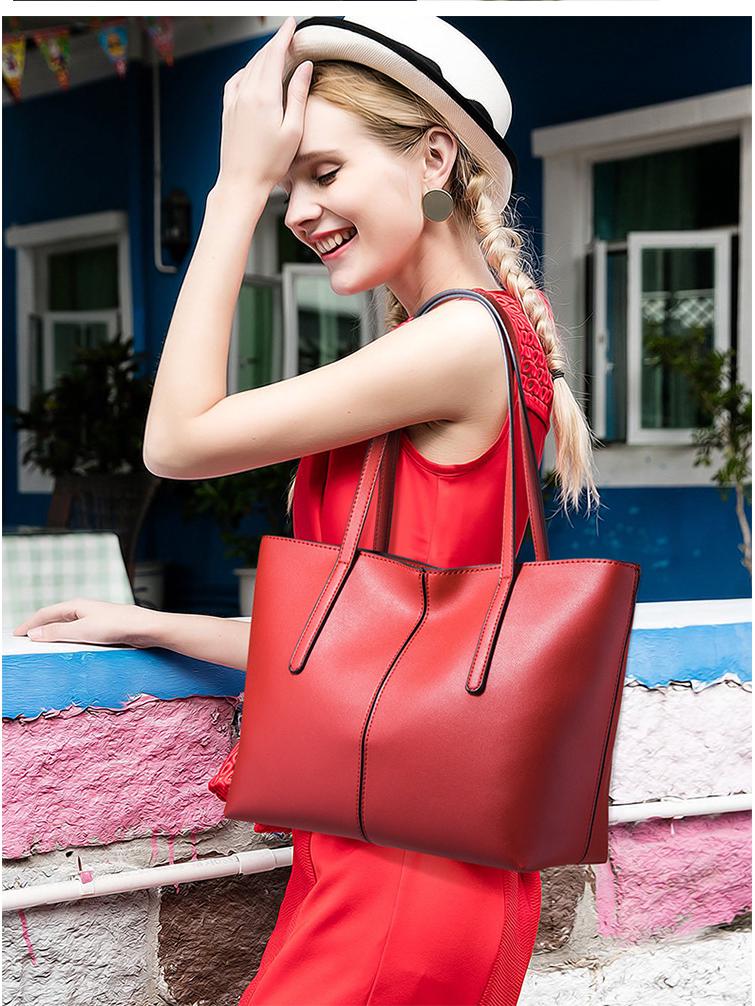 2022 Новая женская сумка-тоут из ПУ большой вместимости