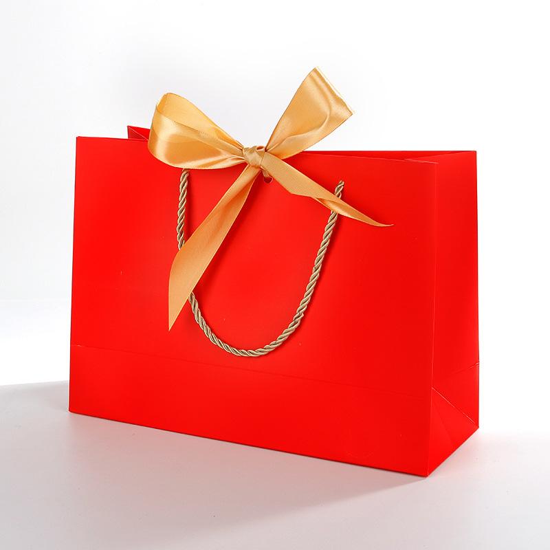 1 шт. Подарочный пакет Многоцветный подарочный бумажный пакет для пижам одежды Крафт-бумага Книги Бант Лента Портативный с ручкой