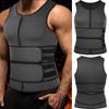 Waist Trainer Vest Adjustable Workout Body Shaper with Double Zipper for Sauna Suit for Men