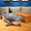 Плюшевая кукла Акула 22" Реалистичная серая акула Подушка Мягкая плюшевая игрушка Акула Игрушка для обнимания Уникальный подарок для детей