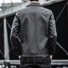 Весна и осень Новое среднее кожаное мужское пальто из искусственной кожи с отложным воротником Деловая мужская одежда