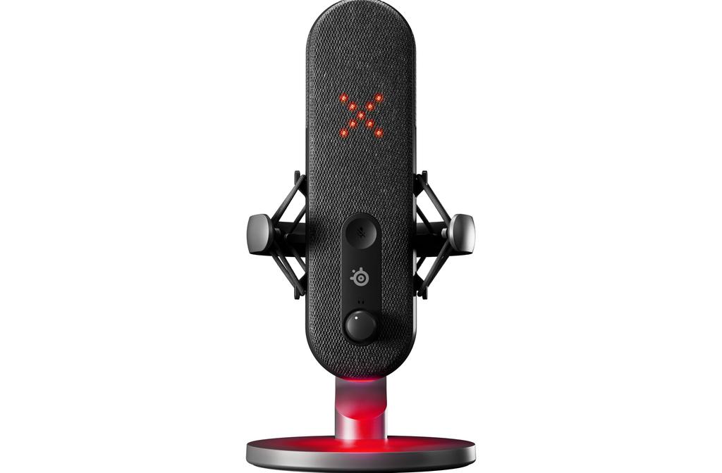 Совместимость с ПК SteelSeries Alias с USB-микрофоном для распространения игрового стримера, создателя контента, сонарного аудио ПО с функцией шумоподавления на основе искусственного интеллекта