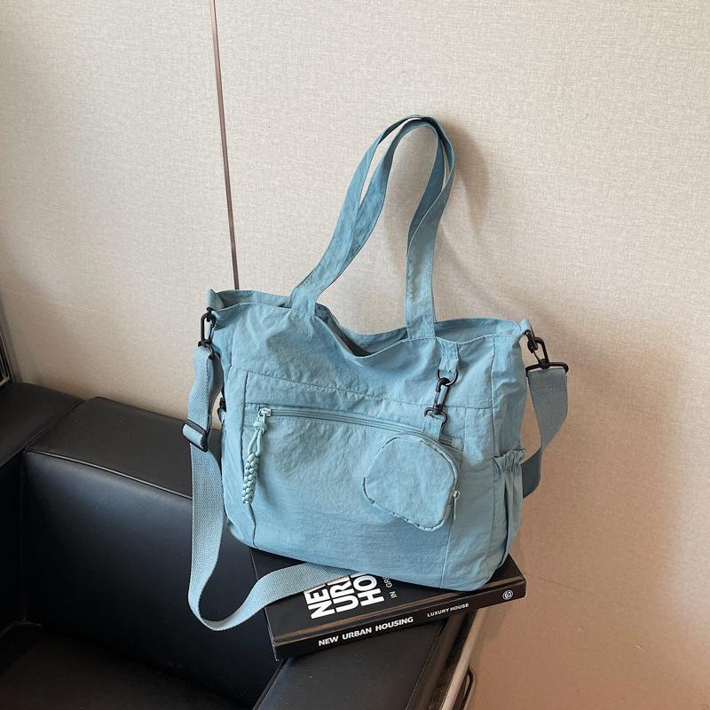 Тканевая сумка большой вместимости женская летняя новая универсальная на плечо, сумка-мессенджер, повседневная сумка-тоут для студенток колледжа