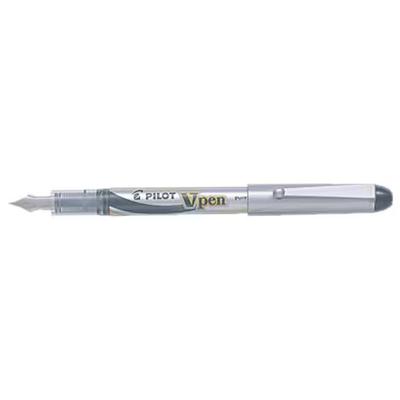 Одноразовая перьевая ручка Pilot V Pen, тонкий стержень, черная, набор из 10 штук