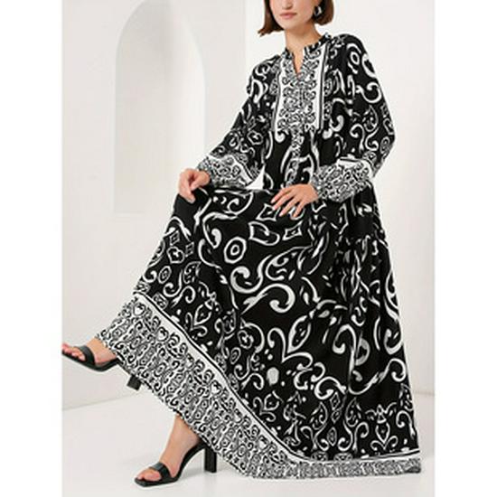 2025 Ethnic Beach Vacation Short-Sleeve Arabic Robe Dress
