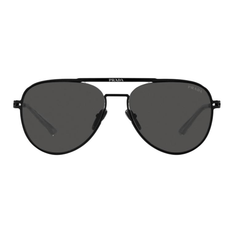 Prada Fashionable Versatile Metal Pilot Sunglasses Men sunglasses Black 0PR54ZS1BO5S0