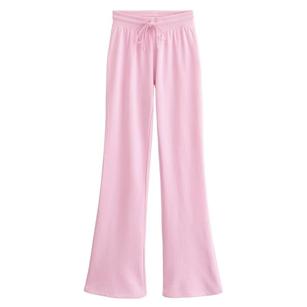 Весна 2025 Женский повседневный свитшот на молнии в европейском/американском стиле со стойкой воротником и длинными брюками