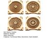 1/4Pcs Wooden Kinetic Coasters Farmhouse Rustic Heat-resistant Coffee Mug Cup