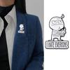 Unisex Cartoon Brooch Despise I Hate Everyone Middle Finger Pin DIY Kit Interactive Mood Expressing Pin Men Women Clothes Bag Brooch