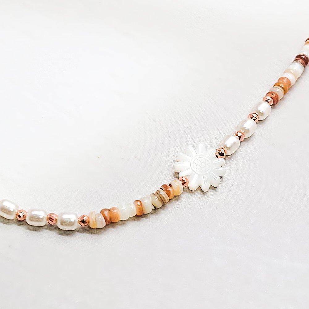 Aloha Mother-of-Pearl Chip Bead Necklace